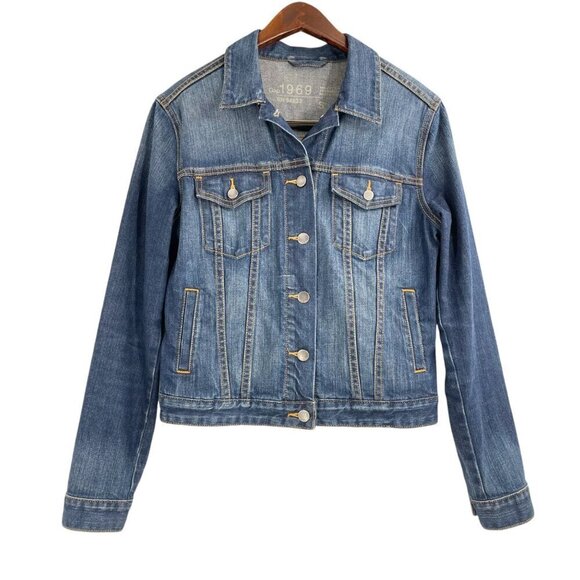 GAP Jackets & Blazers - GAP Blue Denim Jean Jacket Womens Size Small Classic Pockets Everyday Casual